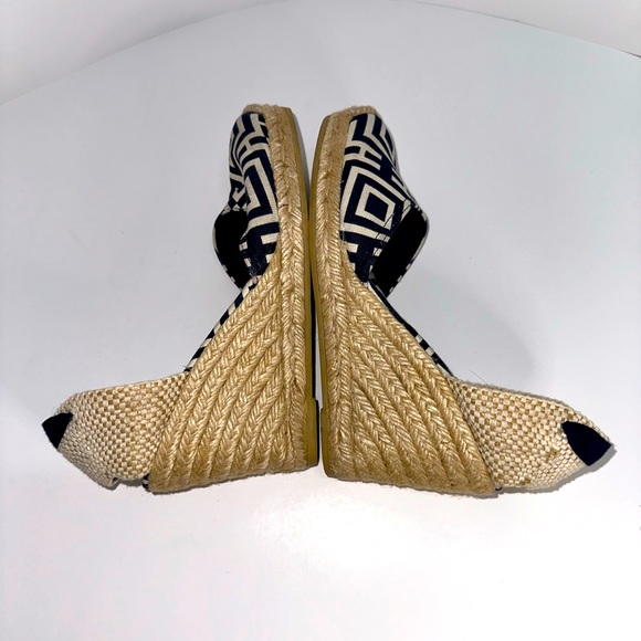 Tory Burch Black and White Wedges - Picture 8 of 11